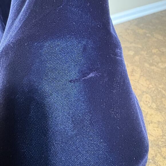 Vintage Victor Costa Velvet Dark Blue Gown Spaghetti Strap Maxi Dress Size 6 USA - Picture 13 of 16